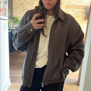 Vintage Brown Leather Jacket